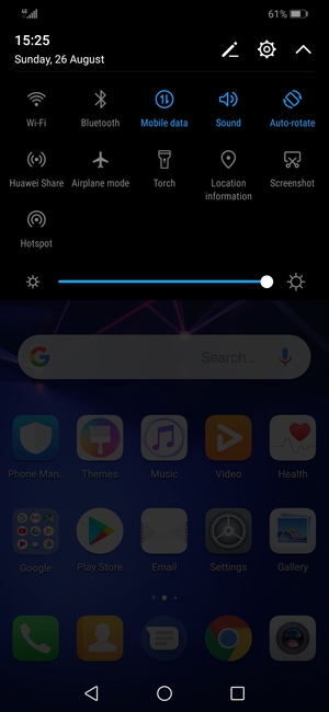 Adjust brightness to the required level