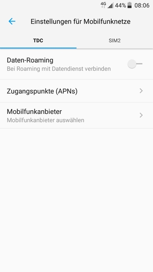 Wählen Sie Public und Zugangspunkte (APNs)