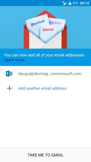 Select TAKE ME TO GMAIL