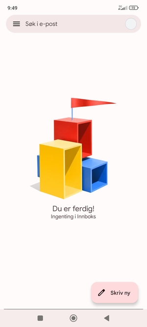 Gmail er klar til bruk