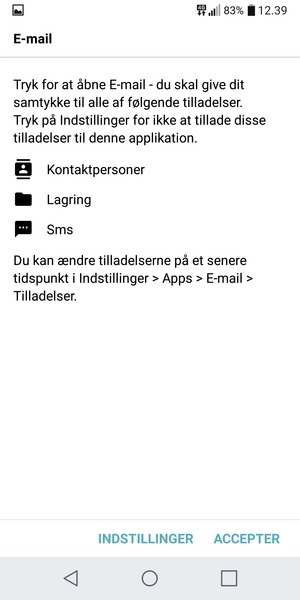 Vælg ACCEPTER
