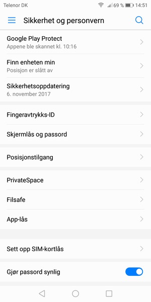 Velg Sett opp SIM-kortlås