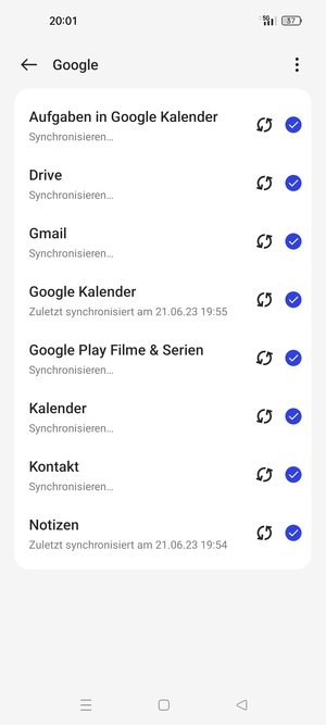 Ihre Daten werden synchronisiert