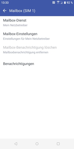 Wählen Sie Mailbox-Einstellungen