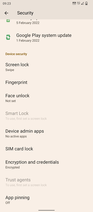 To change the PIN for the SIM card,  scroll to and select SIM card lock