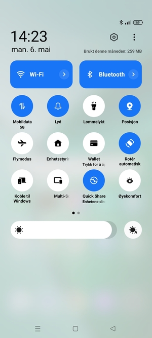 Slå av Wi-Fi og Bluetooth
