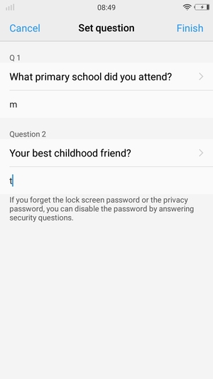 Enter the answer and select Finish