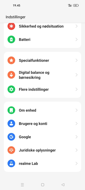 Scroll til og vælg Flere indstillinger