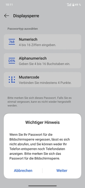 Wählen Sie Weiter