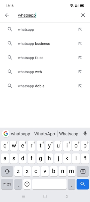 Introduzca el nombre de la aplicación y seleccione Buscar