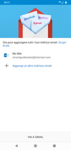 Seleziona VAI A GMAIL