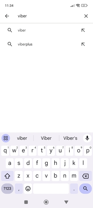 Enter the app name and select Search