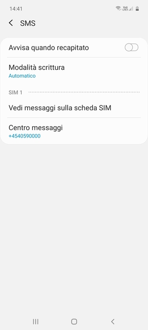 Seleziona Centro messaggi