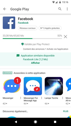 Veuillez attendre la fin de la procédure d'installation