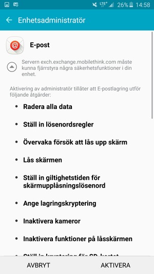 Välj AKTIVERA