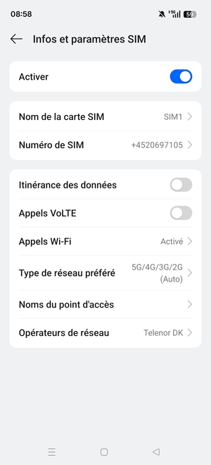 Sélectionnez Noms du point d'accès