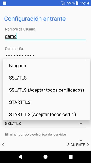 Seleccione Ninguna y SIGUIENTE