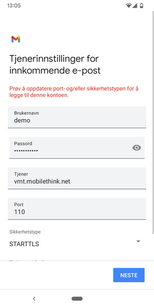 Velg Sikkerhetstype