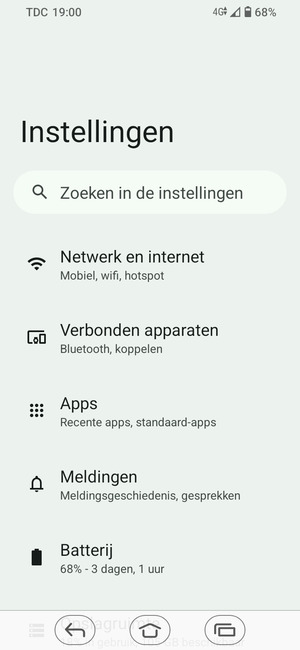 Selecteer Netwerk en internet