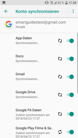 Ihre Daten werden synchronisiert