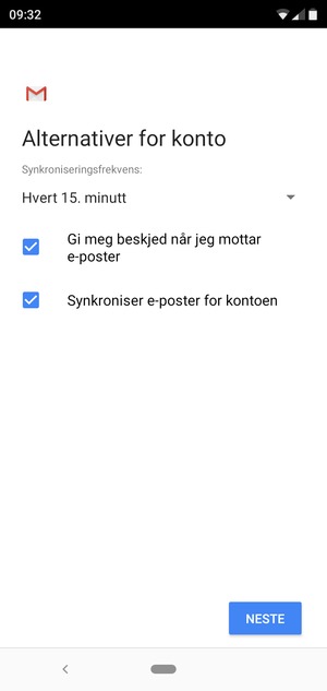 Velg NESTE