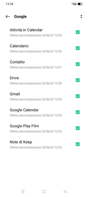 Assicurati che Contatto sia selezionato e seleziona il tasto Menu