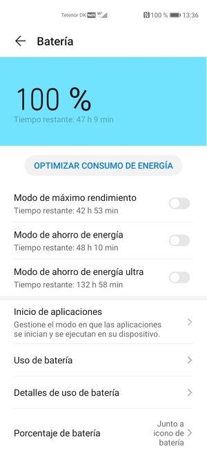 Active Modo de ahorro de energía