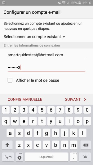 Saisissez votre adresse Hotmail et votre mot de passe. Sélectionnez SUIVANT