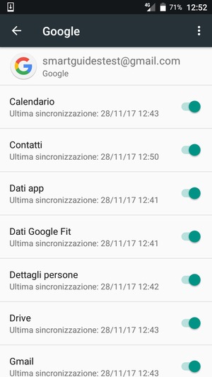 Seleziona il tasto Menu