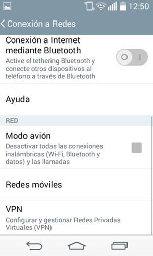 Desplácese y seleccione Redes móviles