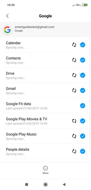 Your information will be synchronised