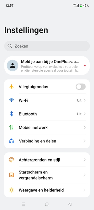 Selecteer Mobiel netwerk