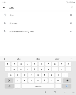 Enter the app name and select Search