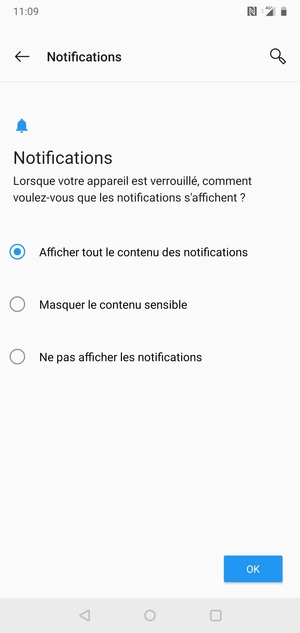 Sélectionnez votre option préférée et sélectionnez OK