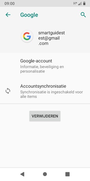 Selecteer Accountsynchronisatie