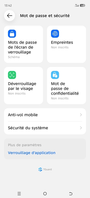 Votre téléphone est maintenant sécurisé par un écran de verrouillage