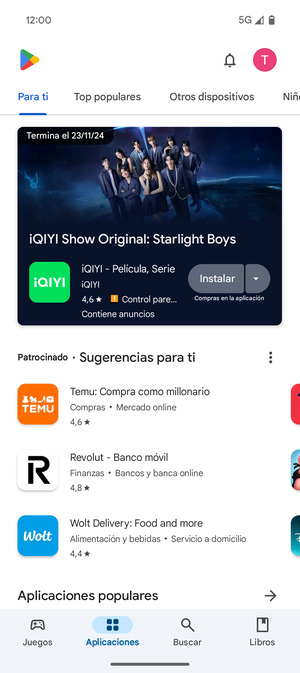 Seleccione Buscar