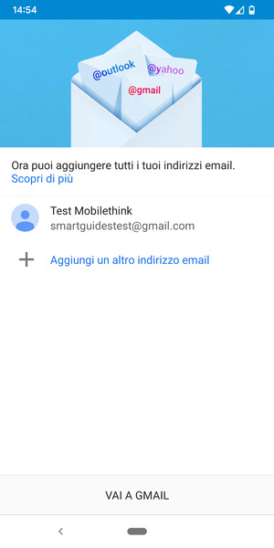 Seleziona VAI A GMAIL