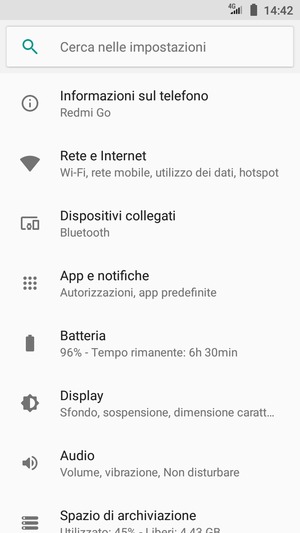 Seleziona Rete e Internet