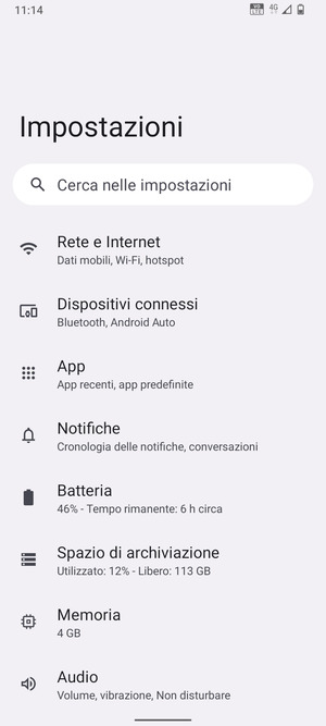 Seleziona Rete e Internet