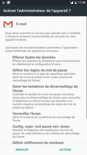 Sélectionnez ACTIVER