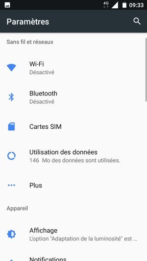Sélectionnez Plus