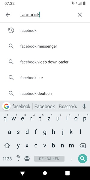 Geben Sie den Namen der App ein und wählen Sie Suchen