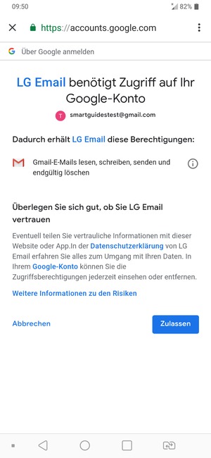 Wählen Sie Zulassen