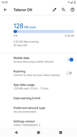 Select Preferred network type
