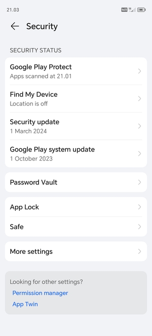 Select More settings
