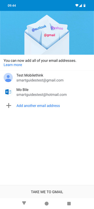 Select TAKE ME TO GMAIL