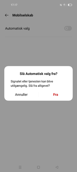Vælg Fra