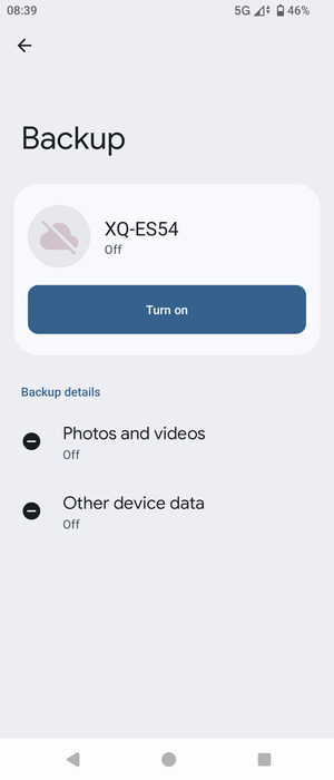 Select Turn on