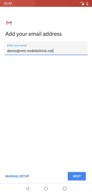 Enter your Email address and select NEXT
